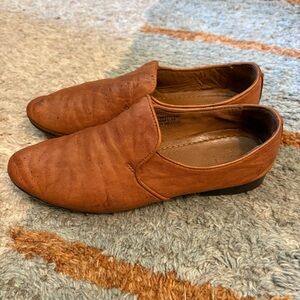 Frye Loafers Flats Cognac Brown Leather